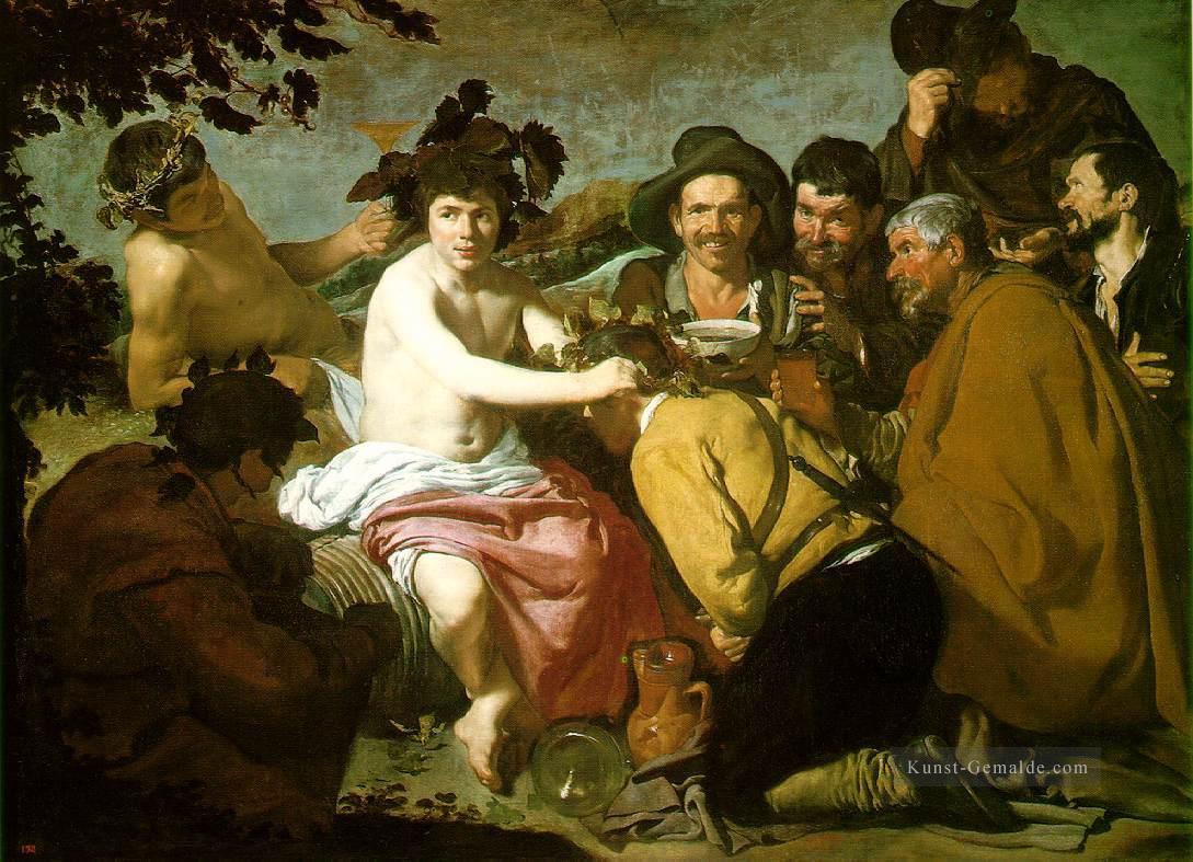 die Zecher die Regel des Bacchus Diego Velázquez Ölgemälde